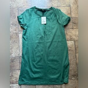 NWT velvet green shirt dress